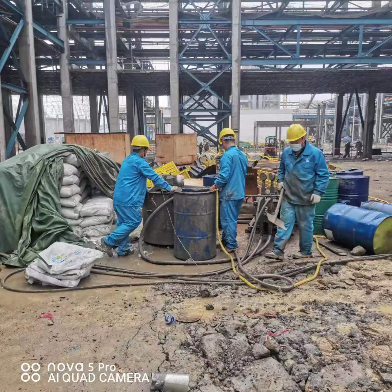 前郭设备基础下沉沉降注浆加固施工